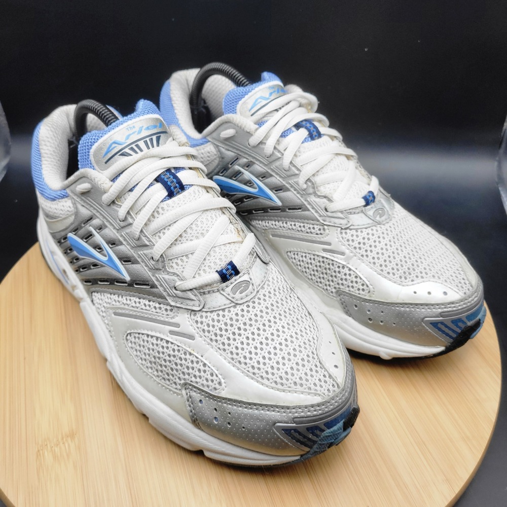 Brooks Ariel Womens Running Shoes Silver Blue 1200452E141 Extra Wide 2E Size 9.5